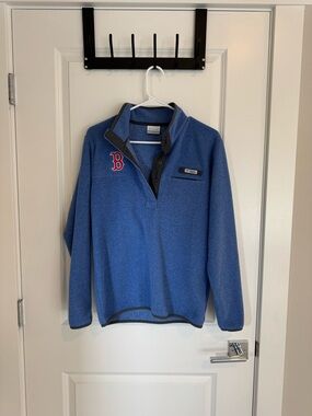 Columbia Blue Pullover Fleece Sweater